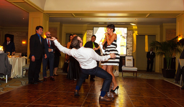 People dancing on dance floor
